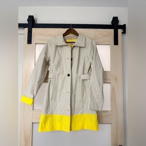 🌼 Eddie Bauer Colorblock Trench Coat Jacket Small